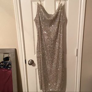 Sequin midi length dress